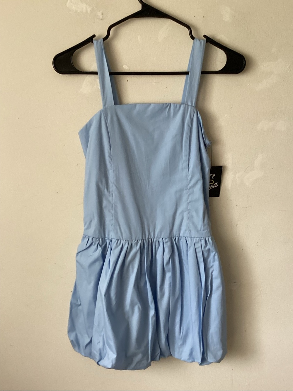 art class Light Blue Bubble Hem Sundress for Girls